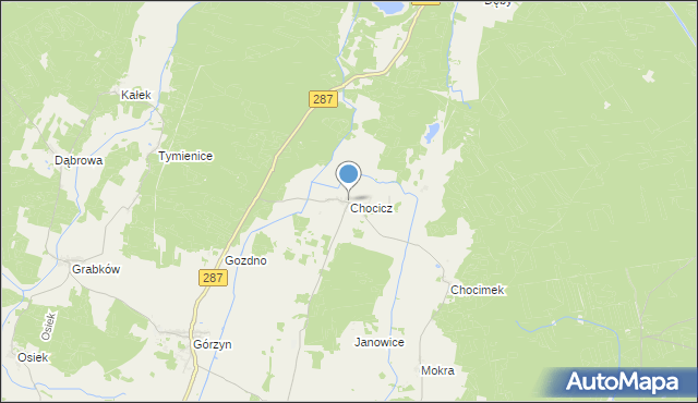mapa Chocicz, Chocicz na mapie Targeo