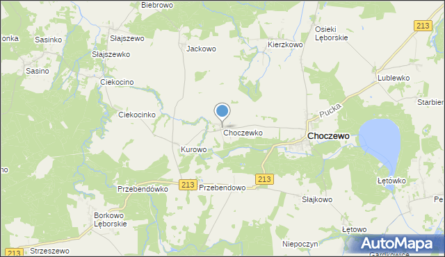 mapa Choczewko, Choczewko na mapie Targeo