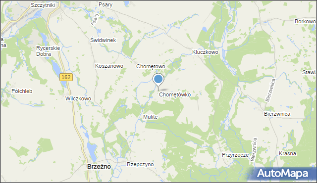 mapa Chomętówko, Chomętówko na mapie Targeo