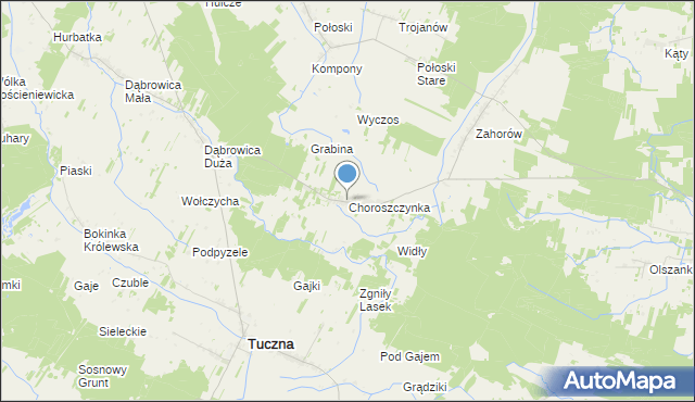 mapa Choroszczynka, Choroszczynka na mapie Targeo