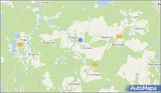 mapa Chorowo, Chorowo na mapie Targeo