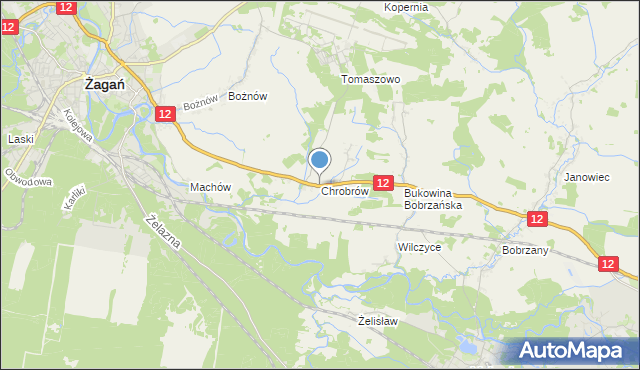 mapa Chrobrów, Chrobrów na mapie Targeo