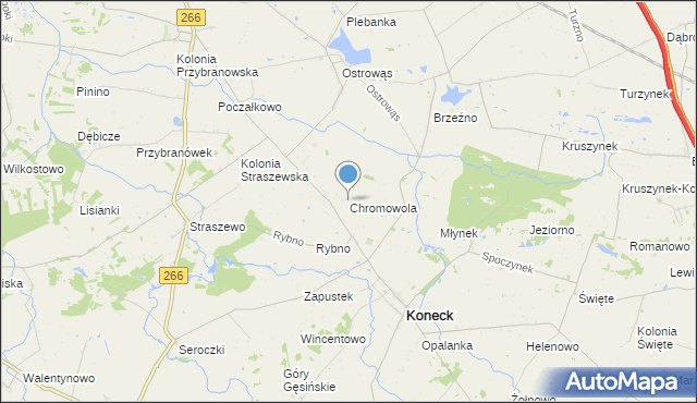 mapa Chromowola, Chromowola na mapie Targeo