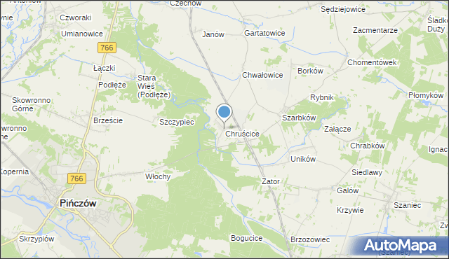 mapa Chruścice, Chruścice na mapie Targeo