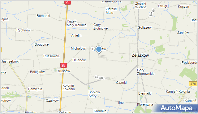 mapa Ciechniów, Ciechniów na mapie Targeo