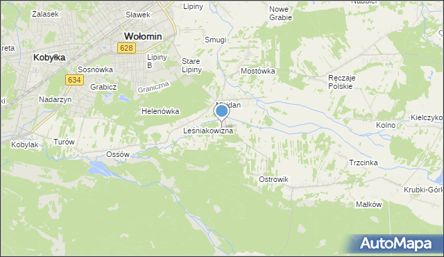 mapa Cięciwa, Cięciwa gmina Wołomin na mapie Targeo
