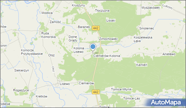 mapa Ciemierów-Kolonia, Ciemierów-Kolonia na mapie Targeo