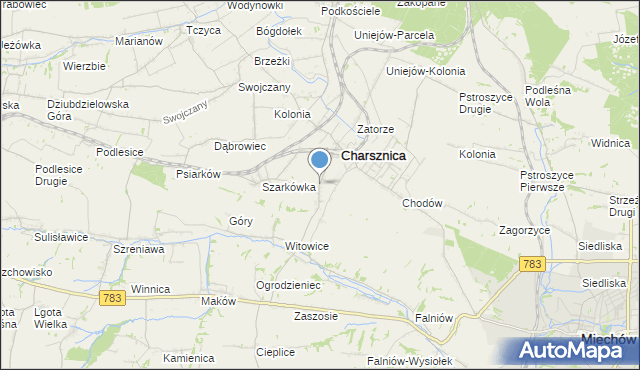 mapa Ciszowice, Ciszowice na mapie Targeo