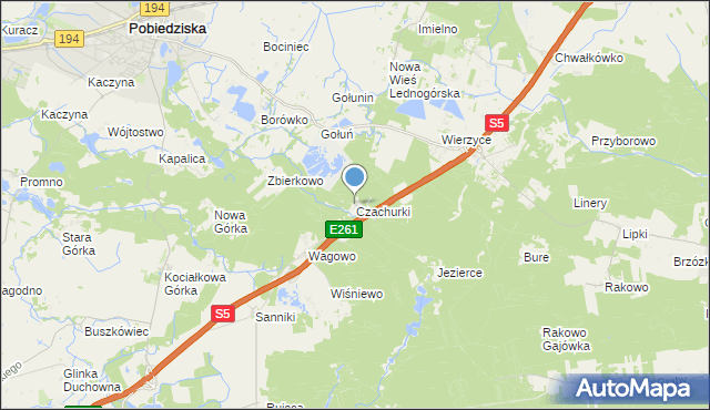 mapa Czachurki, Czachurki na mapie Targeo