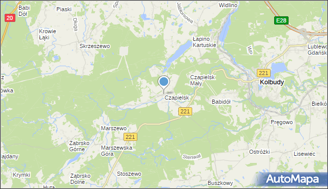 mapa Czapielsk, Czapielsk na mapie Targeo