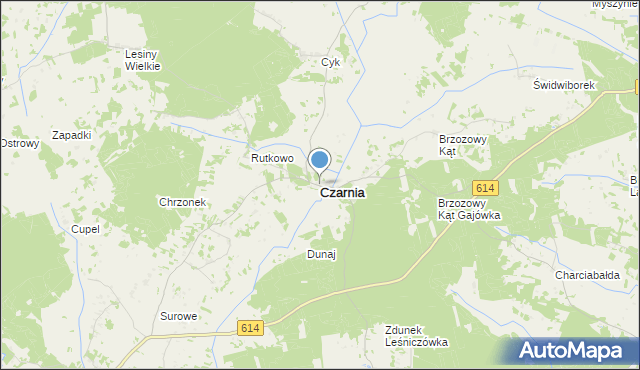mapa Czarnia, Czarnia powiat ostrołęcki na mapie Targeo