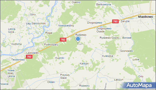 mapa Czary, Czary na mapie Targeo