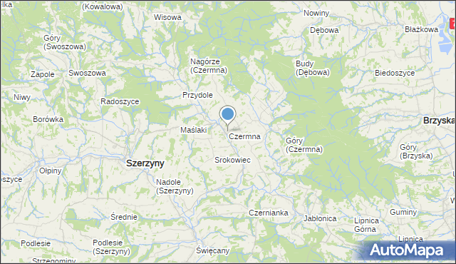 mapa Czermna, Czermna na mapie Targeo