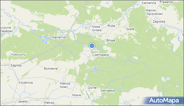 mapa Czerniawka, Czerniawka na mapie Targeo