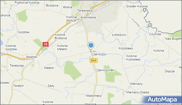 mapa Czerniczyn, Czerniczyn na mapie Targeo