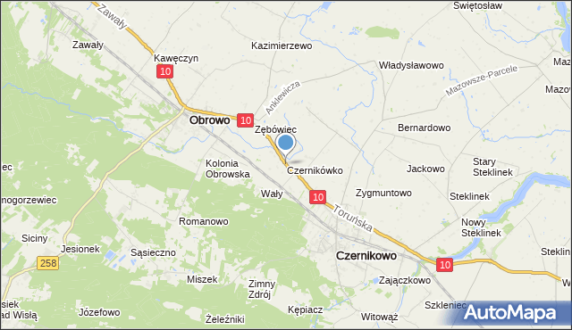 mapa Czernikówko, Czernikówko na mapie Targeo