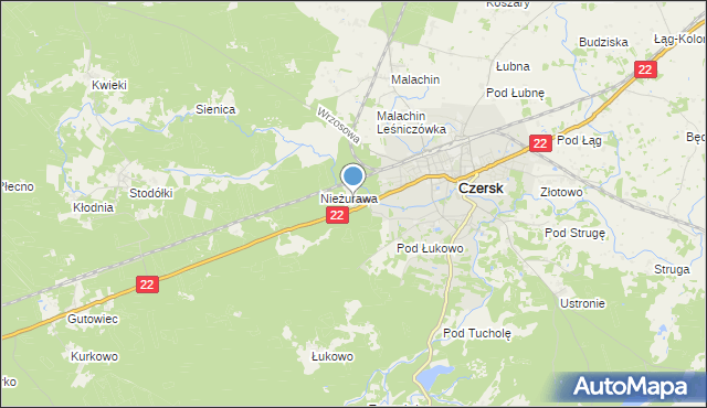 mapa Czersk, Czersk powiat chojnicki na mapie Targeo