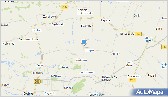 mapa Czołpin, Czołpin na mapie Targeo