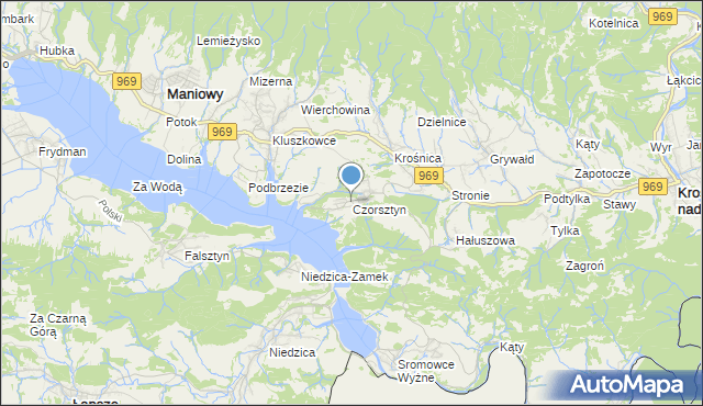mapa Czorsztyn, Czorsztyn na mapie Targeo