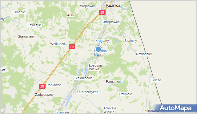 mapa Czuprynowo, Czuprynowo na mapie Targeo
