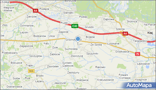 mapa Czyżów, Czyżów gmina Gdów na mapie Targeo