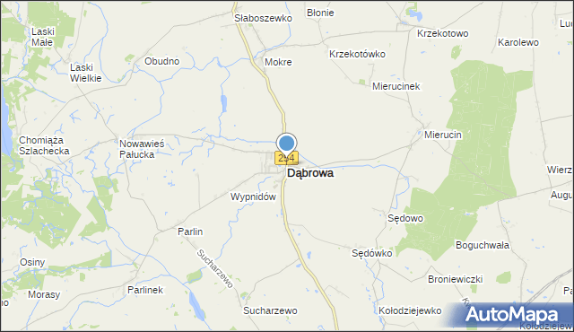 mapa Dąbrowa, Dąbrowa powiat mogileński na mapie Targeo