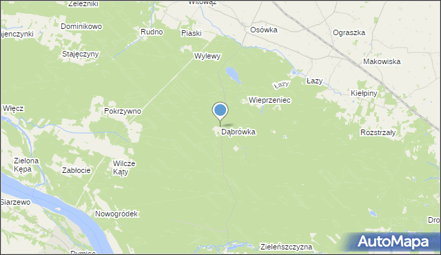 mapa Dąbrówka, Dąbrówka gmina Czernikowo na mapie Targeo