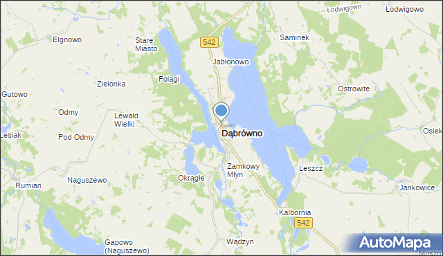 mapa Dąbrówno, Dąbrówno powiat ostródzki na mapie Targeo