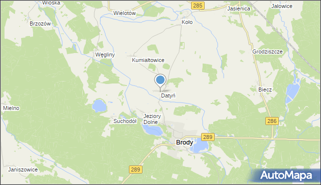 mapa Datyń, Datyń na mapie Targeo