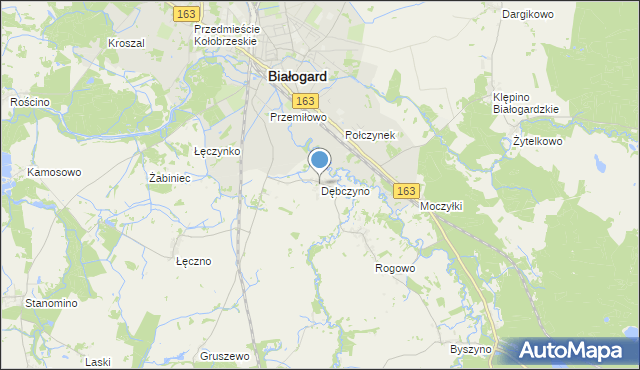 mapa Dębczyno, Dębczyno na mapie Targeo