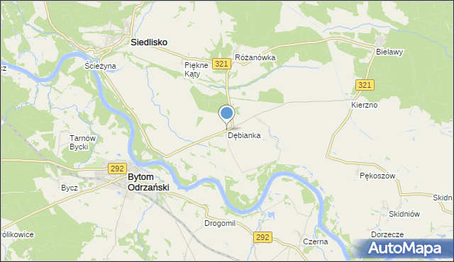 mapa Dębianka, Dębianka na mapie Targeo