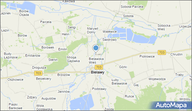 mapa Dębiniak, Dębiniak na mapie Targeo