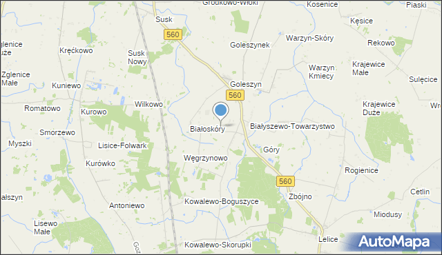 mapa Dębowo, Dębowo gmina Sierpc na mapie Targeo