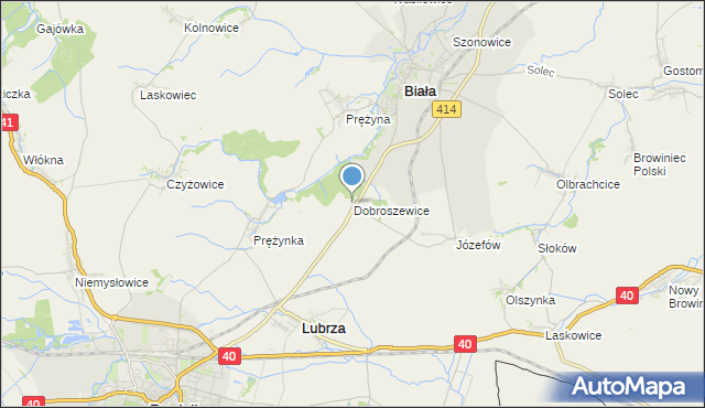 mapa Dobroszewice, Dobroszewice na mapie Targeo