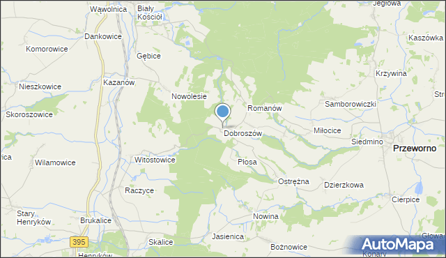 mapa Dobroszów, Dobroszów gmina Przeworno na mapie Targeo