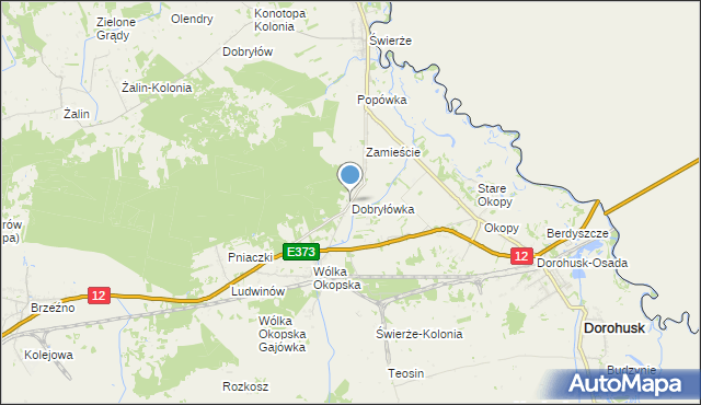 mapa Dobryłówka, Dobryłówka na mapie Targeo