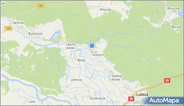 mapa Dobrzyń, Dobrzyń gmina Lubsza na mapie Targeo