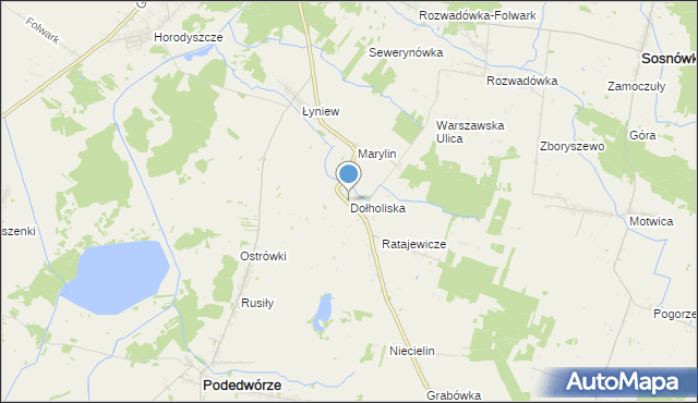 mapa Dołholiska, Dołholiska na mapie Targeo