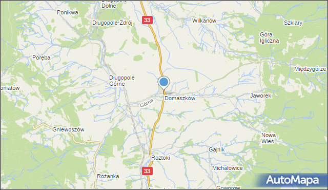 mapa Domaszków, Domaszków gmina Międzylesie na mapie Targeo