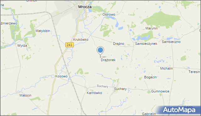 mapa Drążonek, Drążonek na mapie Targeo