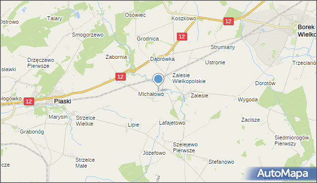 mapa Drogoszewo, Drogoszewo gmina Piaski na mapie Targeo
