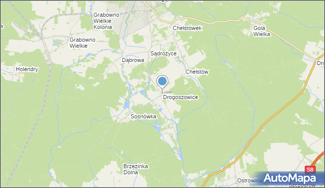 mapa Drogoszowice, Drogoszowice na mapie Targeo