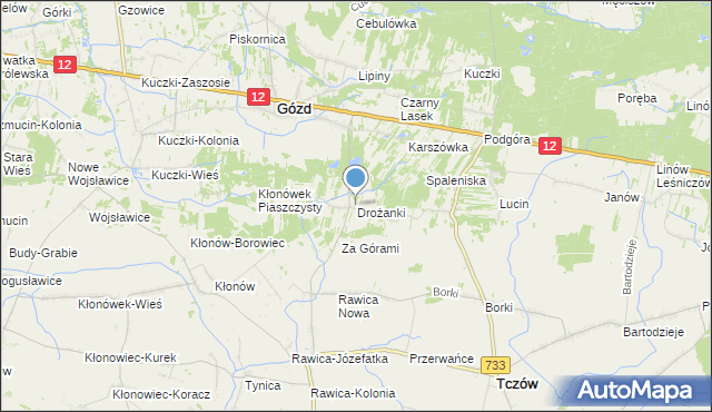 mapa Drożanki, Drożanki na mapie Targeo