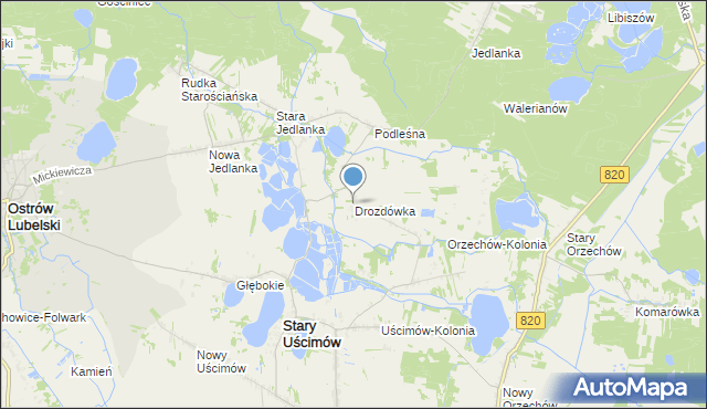 mapa Drozdówka, Drozdówka na mapie Targeo