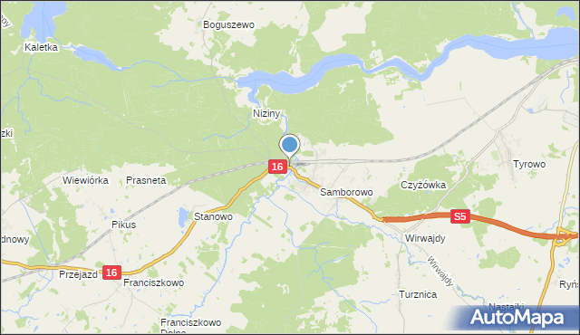 mapa Drwęca, Drwęca gmina Iława na mapie Targeo