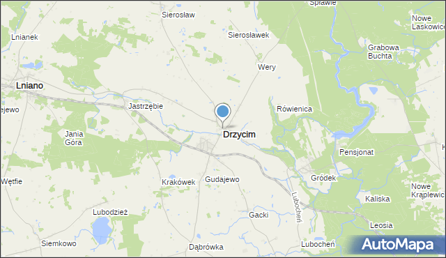 mapa Drzycim, Drzycim na mapie Targeo