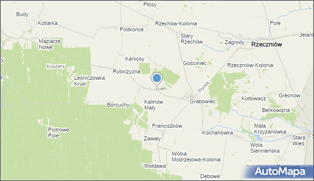 mapa Dubrawa, Dubrawa na mapie Targeo