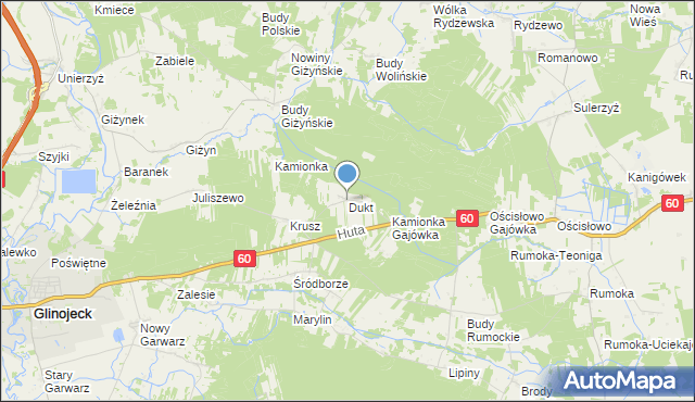 mapa Dukt, Dukt na mapie Targeo