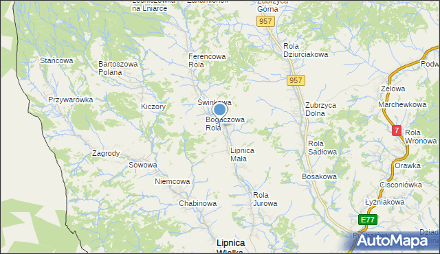 mapa Dulnówka, Dulnówka na mapie Targeo