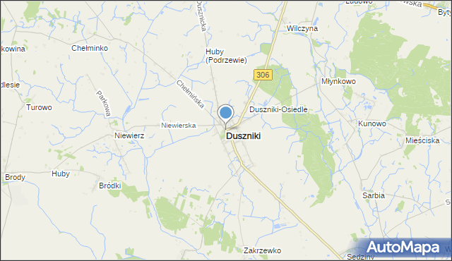 mapa Duszniki, Duszniki powiat szamotulski na mapie Targeo